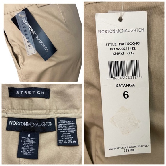 NEW Norton McNaughton Katanga Capris Pants NWT Woman’s Stretch Tan Khaki 6 - Picture 8 of 13